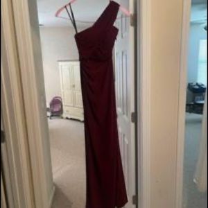 Burgundy gown